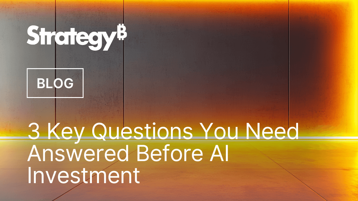 Video: 3 Key Questions You Need Answered Before AI Investment